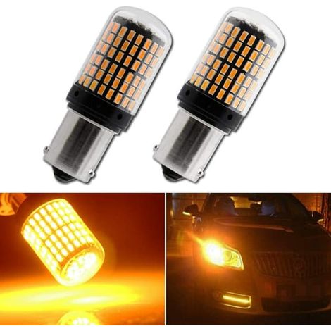 2 ampoules LED ambrées 7507 sans clignotement rapide 1156 BAU15S PY21W Tu (1/5)
