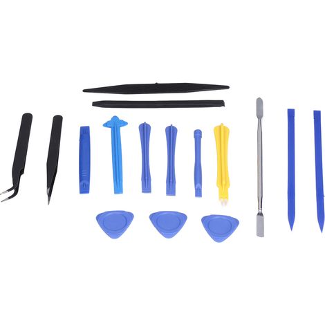 Kit outil démontage appareils électroniques PVC baguette ouverture triangle spatule plastique métal pincettes 3 triangles 10 spatules 1 métal 2 pinces (1/5)