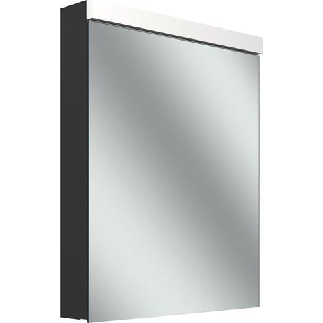 Armario con espejo Schneider LOW plus LED, 1 puerta 60cm, tope (1/5)