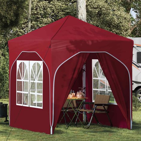 Teenpull – Pop-up Partyzelt 192 x 192 x 245 cm Bordeauxrot (1/5)
