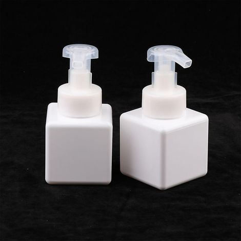 2 Stück 250 ml quadratische Schaumlotion-Pumpflaschenspender Hellblau (1/5)