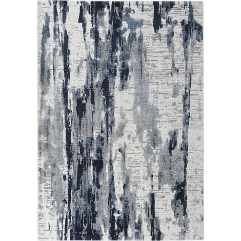 Tappeto moderno design per soggiorno con effetto 3D Double BLU009