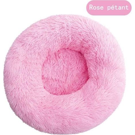 1 Panier pour chien, rond, lavable à la main, fibre de polyester et coton PP, 100x100cm, rose, pour animaux de compagnie