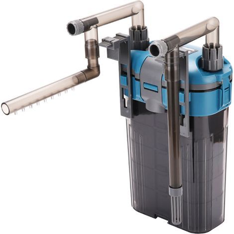 Filtre d'aquarium, 450 l/h, 13 W, silencieux, avec buse à bec de canard, raccord pour tuyau d'arrosage, douchette à débit réglable, filtre externe pour aquariums de 150 à 225 l (1/5)