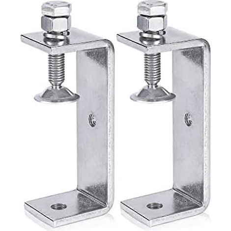 Serre-joints en métal robustes, serre-joints en C pour le travail du bois avec large ouverture des mâchoires (100 mm), lot de 2 (1/5)