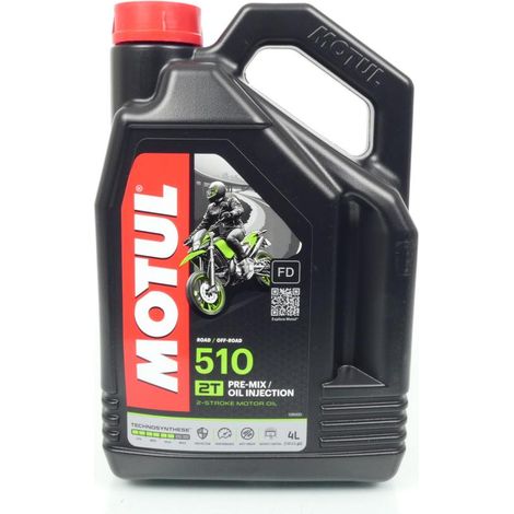 Huile Motul 510 2T 4L pour graissage séparé mélange deux roues