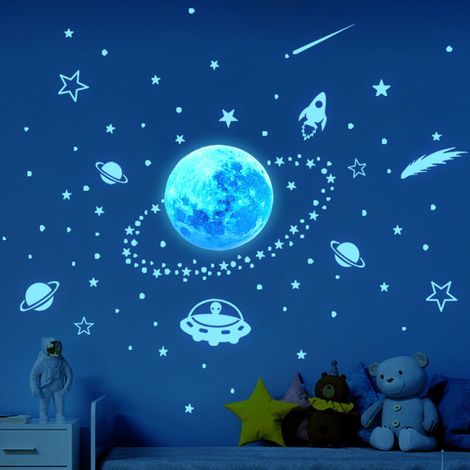 Autocollants Planètes Phosphorescentes Etoiles Phosphorescentes Plafond Solaire Galaxie Fluorescente Lumineuse Stickers Muraux Décoration pour Bébé Enfants Fille Garcon Chambres (1/5)