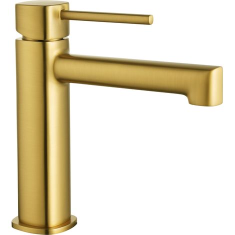 Monomando lavabo Toscana oro cepillado [ IMEX® ]