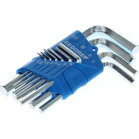 Gedore Brugola interna Kit di chiavi a brugola 1.3 mm, 1.5 mm, 2 mm, 2.5 mm, 3 mm, 4 mm, 5 mm, 6 mm, 8 mm, 10 mm 10 par (1/4)