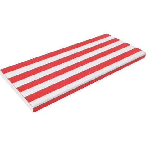 Coussin de banc d'extérieur, matériau imperméable, confort haute densité, Rouge (1/2)
