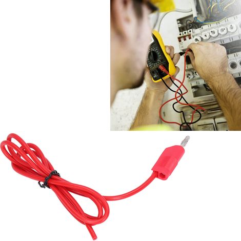 J.70014 4mm Crimp-Bananenstecker-Testkabel (Stecker-Stecker), 4mm Bananenstecker-Testkabel, Rot. (1/5)