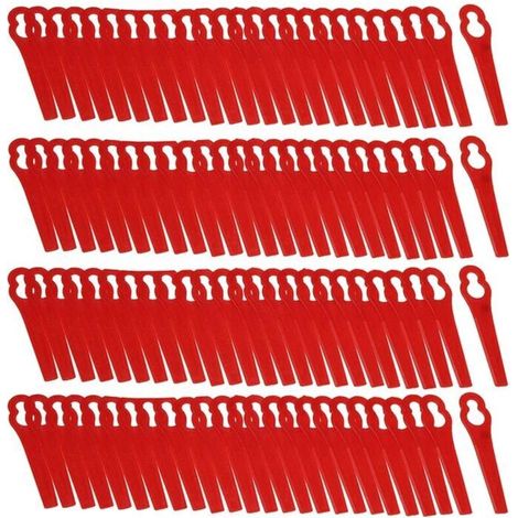 CHOYCLIT Rasentrimmer Zubehör, 100 Stück Ersatzmesser aus Kunststoff für Florabest LIDL Rasentrimmer FRTA 20 A1, FAT 18B3, FRT18A