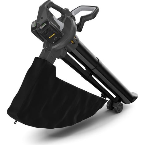 Alpina AVS 20 Li Kit Aspiratore-Trituratore A Batteria, 600 W, 2 Batt. 20V 4Ah + Caric. – Sacco 45 L, Design Leggero – Per Giardino E Pacciamatura