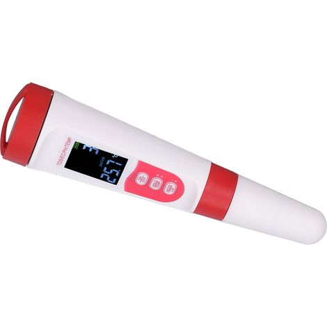 Stylo testeur de qualité de l'eau 4 en 1 : pH-mètre/EC/TDS/TEMP (1/5)