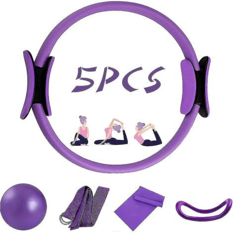 Lot de 5 cercles de Pilates pour la pratique du Pilates et du yoga, entraînement physique d'excellence (1/5)