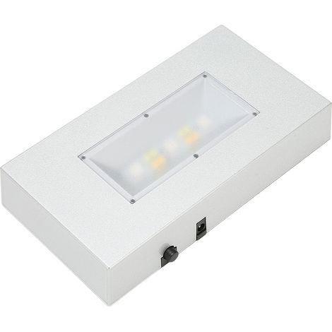 Socle lumineux LED, alimenté par USB, plusieurs modes d'éclairage, socle rectangulaire pour éclairage, adapté aux lampes en cristal argenté. (1/5)