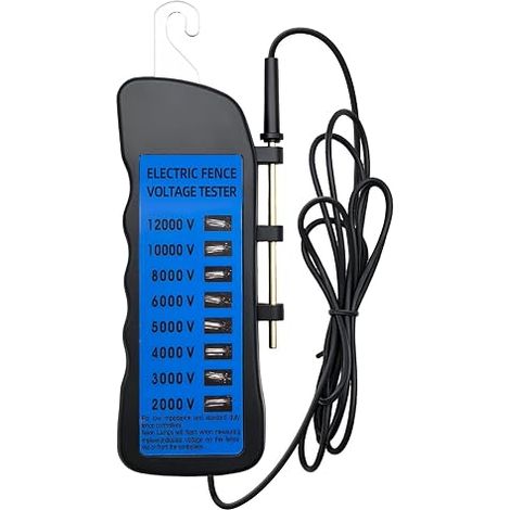 Testeur de tension de clôture électrique, testeur de tension de clôture néon, testeur de courant pour clôture électrique portable 8 néons Détecteur de défauts Mini clôture électrique portable (1/5)