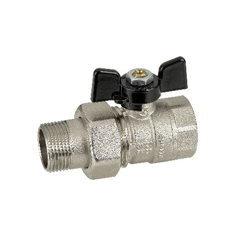 VALVOLA A SFERA FEMMINA BOCCHETTONE CON FARFALLA Misura: 3/4" DN 20  PN 25