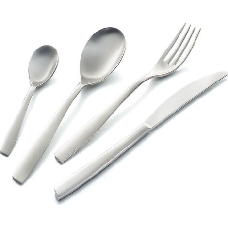 Servizio Set di Posate 24 pezzi in Acciaio Inox Eme Eleven Sabbiato