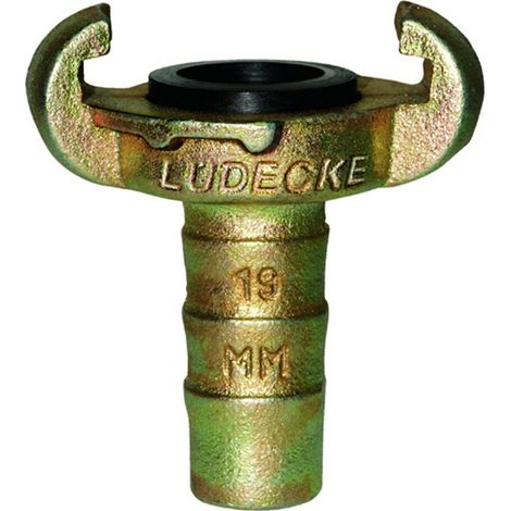Lüdecke Klauen-Schlauchkupplung DIN 3489, Temperguss, Tülle 13mm, 1/2 (1/2)