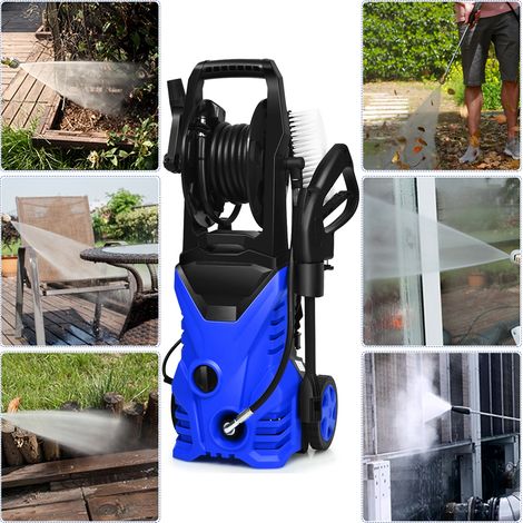 Nettoyeur Haute Pression 140Bar 300L/H avec 1 Buse Lotus et 1 Buse Haute Pression Bleu CW7060 Maison Chic (1/5)