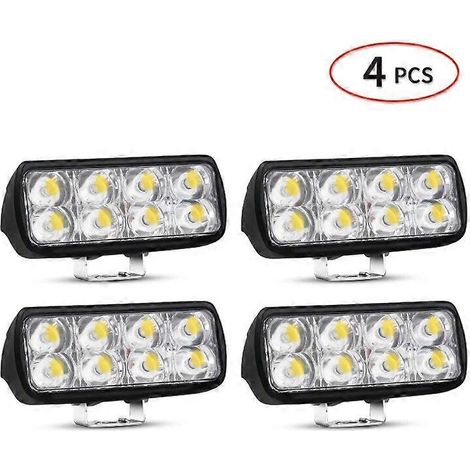 Barre lumineuse LED 12V/24V 42W/48W Mini projecteur de travail LED pour Jeep, camion, voiture, SUV, quad, phares LED Barra 4x4 tout-terrain (4 pièces) (1/5)