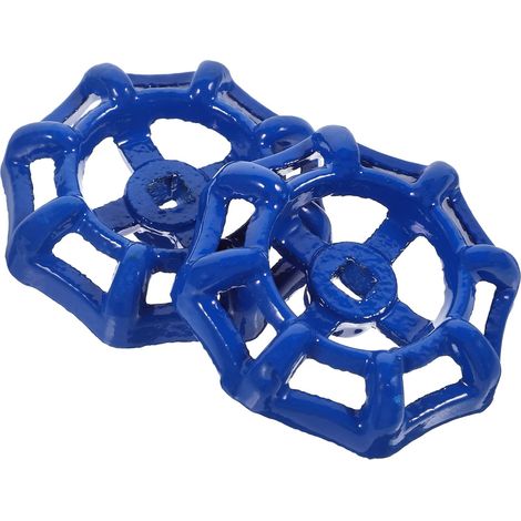 2 Pièces Poignée de Robinet en Acier Moulé Bleu (1/5)