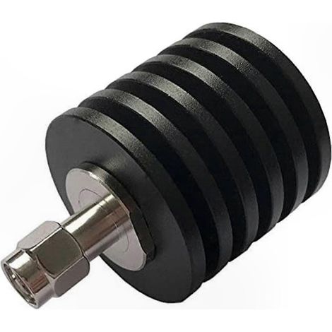 SMA-Stecker, 10 W, geeignete Last: HF-Koaxialkabel 50 Ω, Dummy-Abschlusswiderstand 3/6 GHz, vernickelt, schwarz (1/4)