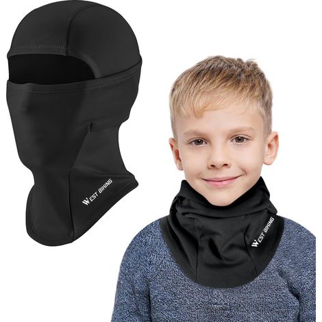 Kinder Sturmhaube Winter, Multifunktional Winddicht Fleece Warm Skimaske Radfahren Gesichtsmaske unter dem Helm, Sturmmaske Mütze mit Halswärmer für Jungen Mädchen 4–12, Winter Outdoor Sport Einheitsg (1/5)