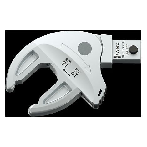 Wera 7870 Joker L chiave de chiave  inserto autoregolante per le misure de chiave de chiave de 16-19 mm, 9x12 mm, 9x12 x 16-19 x 5/8-3/4" x 77 mm (1/5)