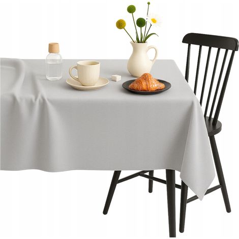 Tischdecke, glatt, matt, 140 x 240 cm, grau, große Auswahl an Tischdecken
