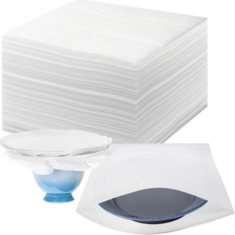 100 x Foam Bubble Paper Sheets for Cardboard Moving Tableware Plates Packaging (1/5)