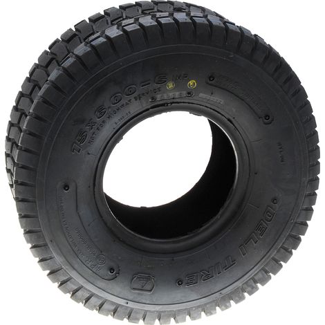 Jardiaffaires – Pneu 4 plis 15x600-6 pour tondeuse autoportée – Résistance élevée – Structure 4 plis pour poids lourd – Profil ZS365 (1/3)