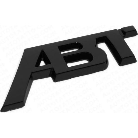 ABT Tuning-Aufkleber in Hochglanzschwarz. Heckemblem. Kofferraumplakette.