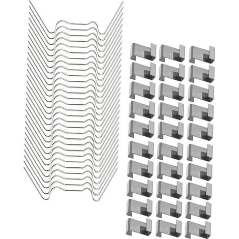 Edelstahl-Verglasungsklemmen, 100er-Packung, rostbeständig und bruchsicher, zum Schutz von Glas, für Garten und Befestigung