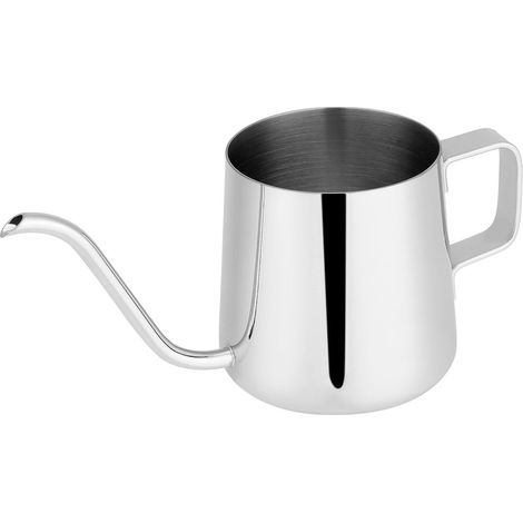 Edelstahl-Schwanenhalskessel für Filterkaffee, präziser Ausgießer, 350-ml-Teekanne aus Silber (1/5)