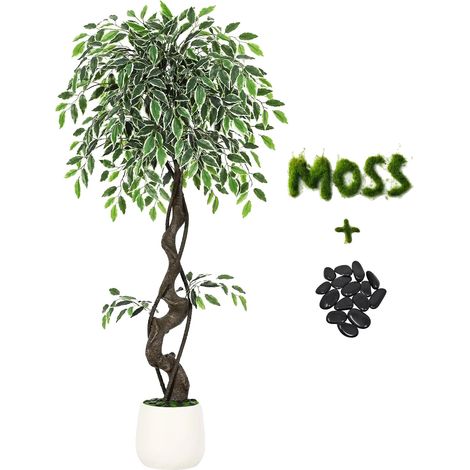 Ficus artificial, diseño realista, ramas flexibles, 120 cm. (1/2)
