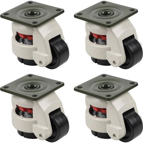 Einziehbare Nivellierrollen 500 kg für Werkbänke, schwenkbare Rollen für industrielle Maschinen, GD-60F Hochleistungs-Nylonrollen
