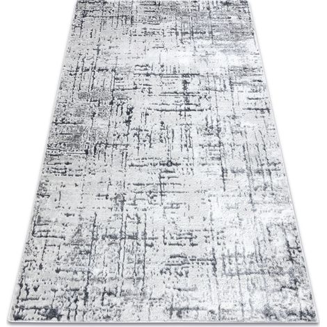 Modern MEFE carpet 8722 Lines vintage - structural two levels of fleece grey / white grey 120x170 cm