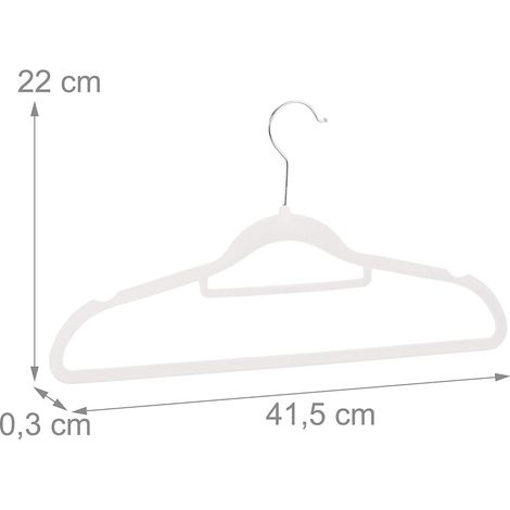 Lot de 30 cintres en velours métal blanc (1/3)