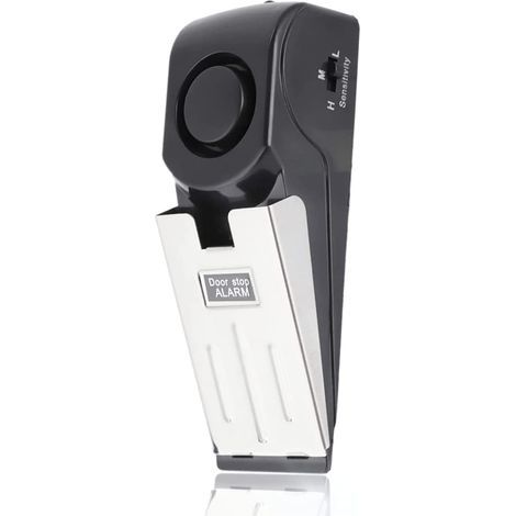 Door Stop Alarm, 120dB Anti-Burglar Alarm for Home and Travel, Home Security System, Door Stop, Security Tools, Low Battery Indicator (Batteries Not Included) (1/5)