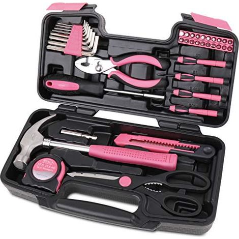 EASYCOMFORT Ensemble d'Outils Ménagers Généraux de 39 pièces - Mallette de Rangement, Outils Essentiels pour les Réparations à Domicile (1/5)