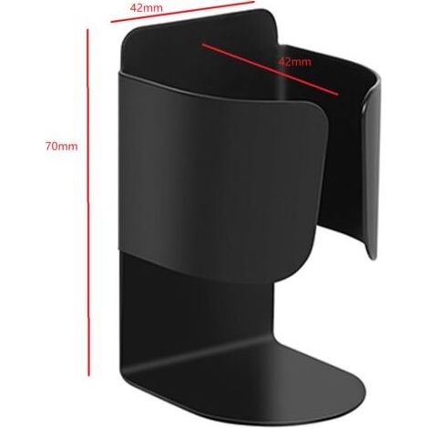 2 pièces Porte brosse à dents électrique, organisateur de dentifrice mural autocollant en acier inoxydable pour salle de bain,Noir (1/4)