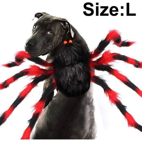 1 Déguisement araignée, 8 pattes articulées, costume Halloween, feutrine douce, chien chat petite moyenne taille (1/5)