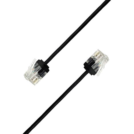Elfcam - Câble Ethernet RJ45 Cat 6A Ultra Slim 30m Noir 10Gbps 500MHz 32AWG OD 2,8mm Haut Débit pour PC Console Routeur Modem Serveur (1/5)