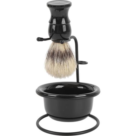 3-in-1 Herren-Rasier-Set bestehend aus Rasierpinsel, Rasierschale und Pinselhalter. (1/5)