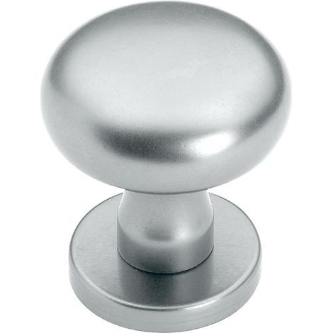 POMOLO PER PORTA MM 50 C/ROSETTA ALLUMINIO ARGENTO