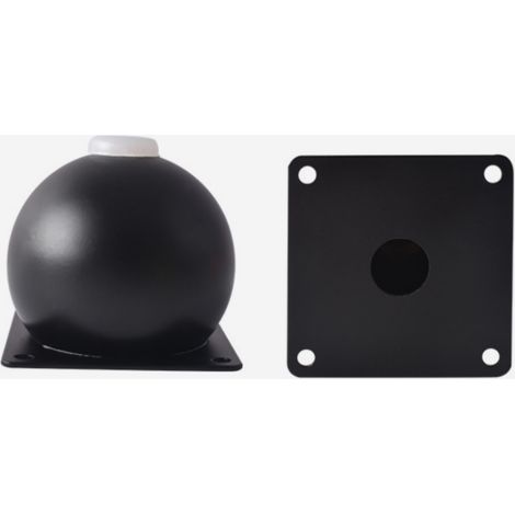 Pied de support sphérique noir (hauteur 8 cm) – Convient aux canapés, meubles, tables basses et meubles TV (1/3)