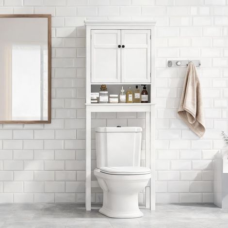 Meuble de salle de bain blanc en MDF 70 x 20 x 175 cm (1/5)