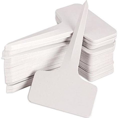 100 pièces - Étiquettes de plantes - Piquets étiquettes plantes - Blanc (1/5)